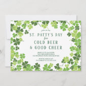 Bier & Cheer St. Patty's Day Party Uitnodiging (Voorkant)