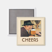 Bier, Cheers, tekst wijzigen Magneet (Voorkant / Achterkant)