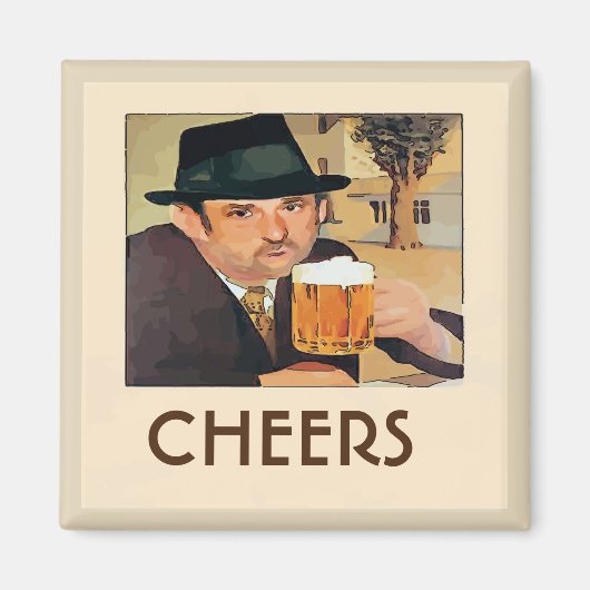 Bier, Cheers, tekst wijzigen Magneet (Voorkant)