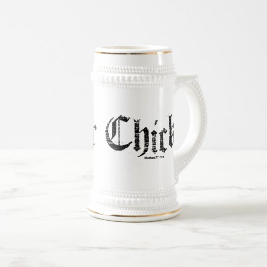 Bier Chick Beer Stein Bierpul (Voorkant rechts)
