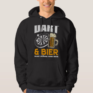 Bier Cool dart speler cadeau dart en bier mannen Hoodie