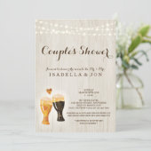 Bier Couple Shower Invitation Bridal Wedding Baby Kaart (Staand voorkant)
