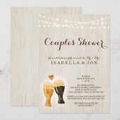 Bier Couple Shower Invitation Bridal Wedding Baby Kaart (Voorkant / Achterkant)
