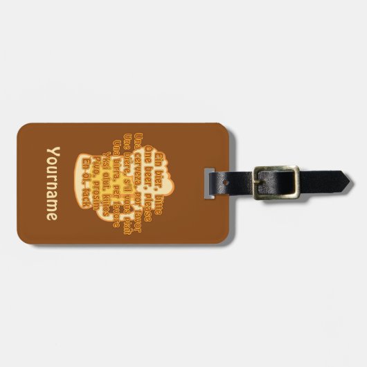Bier custom bagagelabel (Voorkant horizontaal)