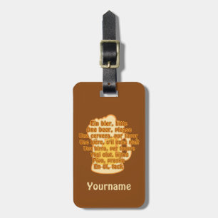 Bier custom bagagelabel