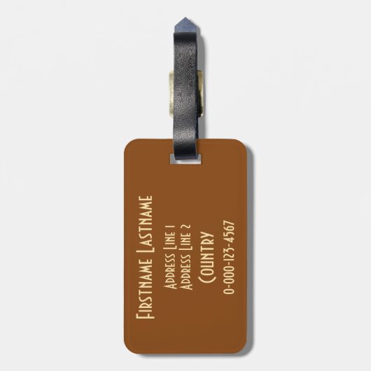 Bier custom bagagelabel (Achterkant verticaal)