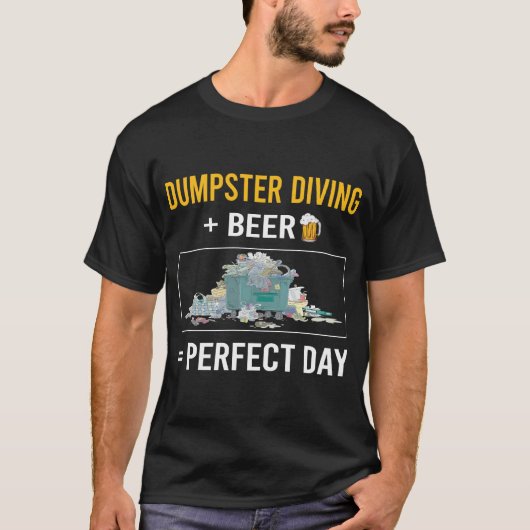 Bier Dag Dumpster Duiken T-shirt (Voorkant)