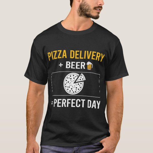 Bier Dag Pizza Levering T-shirt (Voorkant)