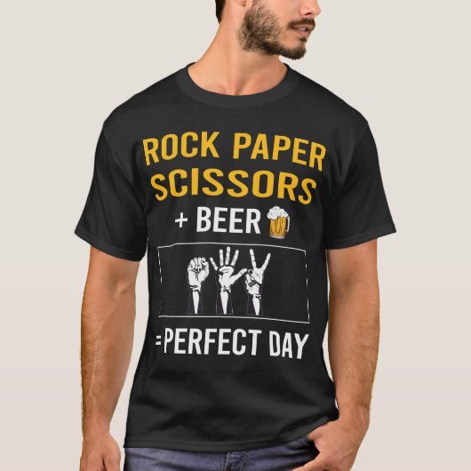 Bier Dag Rock Papier Schaar T-shirt (Voorkant)