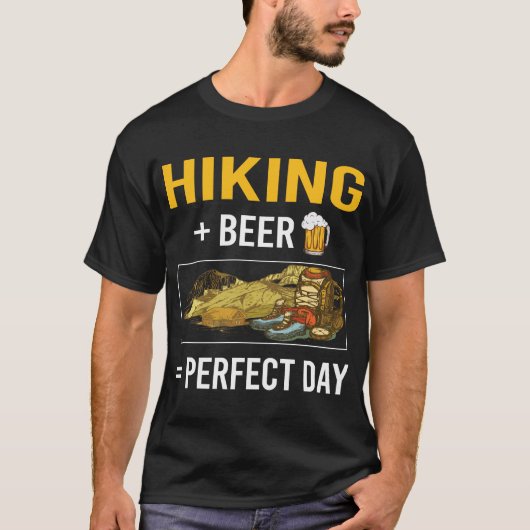 Bier Dag Wandelen Wandeling Wandelaar T-shirt (Voorkant)