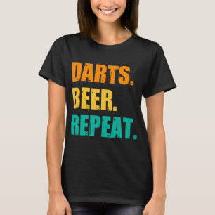 Bier Darts Bier Herhaal Dart Speler Dartboa T-shirt