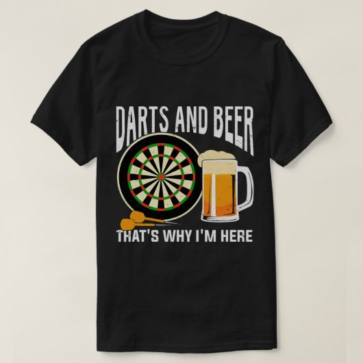 Bier darts en bier dat waarom ik hier t-shirt (Design voorkant)