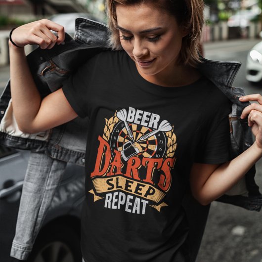 Bier Darts Slaap Herhalen - Home Bar Cadeau T-shirt