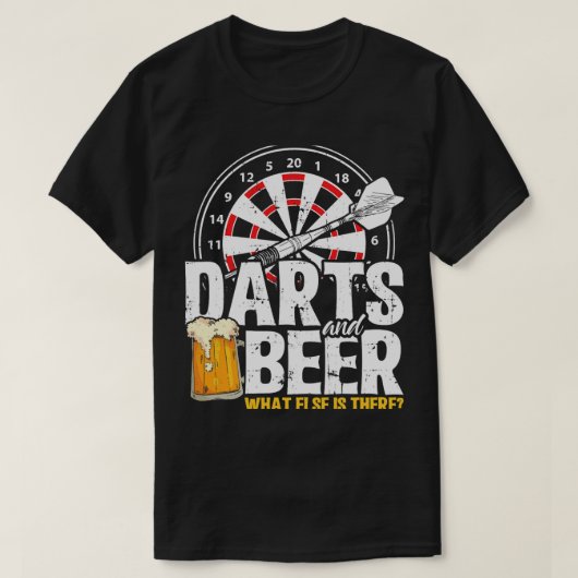 Bier Darts Speler Gift 180 Darts Bier T-shirt (Design voorkant)