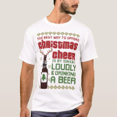 Bier - de beste manier om kerstmis te verspreiden t-shirt (Voorkant)