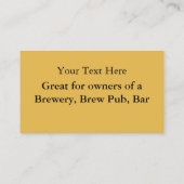 Bier de nationale Drink  Retro Visitekaartje (Achterkant)