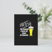 bier de reden dat ik elke middag wakker word briefkaart (Staand voorkant)