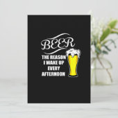 bier de reden waarom ik elke middag wakker word kaart (Staand voorkant)