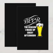 bier de reden waarom ik elke middag wakker word kaart (Voorkant / Achterkant)