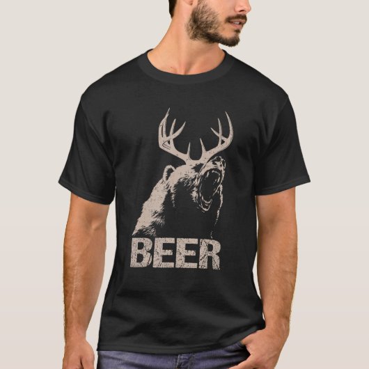 Bier Deer Beer Essential Hunter Gift Love Funny Me T-shirt (Voorkant)