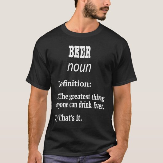 Bier Design Beer Fan Fake Definition T-shirt (Voorkant)