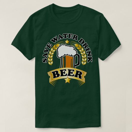 Bier Design Sparen Water T-shirt (Design voorkant)
