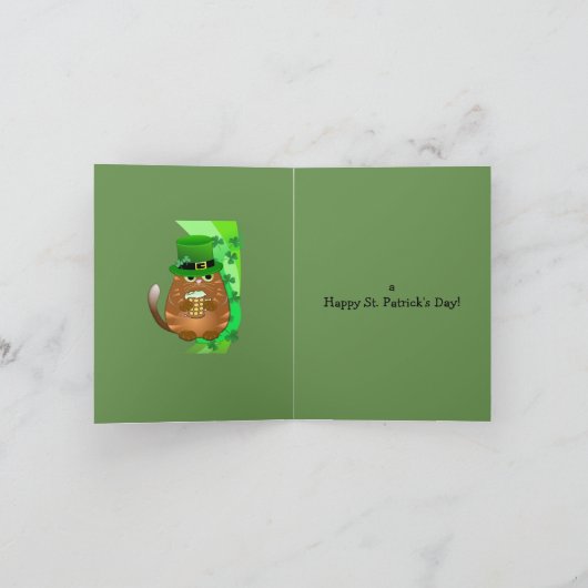 Bier die St Patrick dagKat drink Kaart (Binnen)