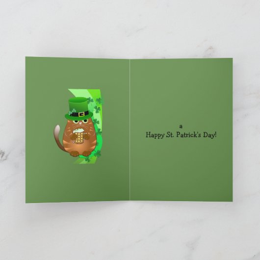 Bier die St Patrick dagKat drink Kaart (Binnen)