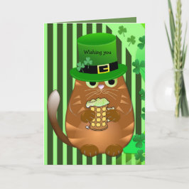 Bier die St Patrick dagKat drink Kaart