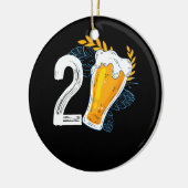 Bier Drink 21e verjaardag van de 21e verjaardag Keramisch Ornament (Links)