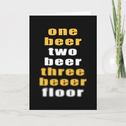 Bier-Drink-alcoholfeest grappig gezegde Kaart (Voorkant)