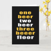 Bier-Drink-alcoholfeest grappig gezegde Kaart (Gele Bloem)