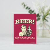 Bier: Drink alles wat ze willen maken Briefkaart (Staand voorkant)
