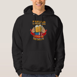 Bier Drink Amerikaanse Patriottische Amerikaanse V Hoodie