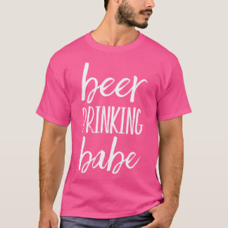 Bier Drink Babe - Fun Bonfire Kampvuur Kleding T-shirt