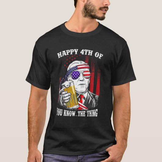 Bier Drink Biden, verward, je weet het wel. T-shirt (Voorkant)