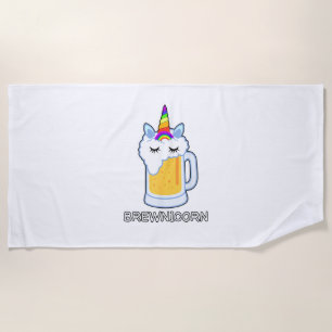 Bier Drink Brewnicorn Schattigee Eenhoorn Party Br Strandlaken