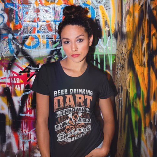 Bier Drink Dart Viking King - Dart Legend T-shirt