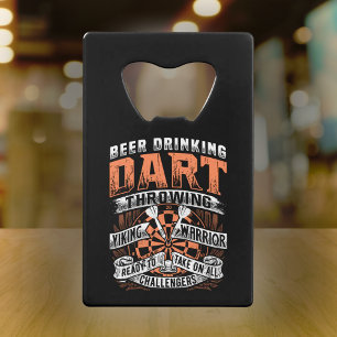 Bier Drink Dart Viking Warrior - Dart Speler Creditkaart Flessenopener
