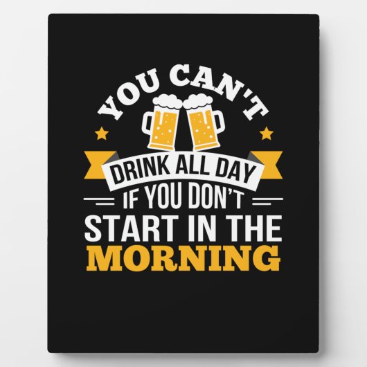 Bier Drink de hele dag en begin 's ochtends 's och Fotoplaat (Voorkant)