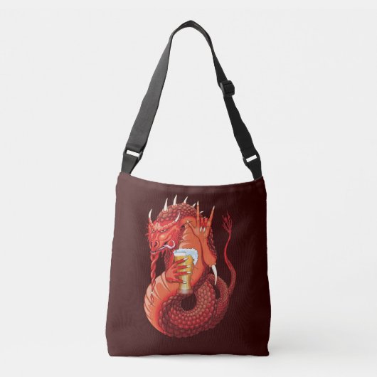 Bier Drink Dragon Crossbody Tas (Voorkant)