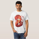 Bier Drink Dragon Mannen T-Shirt (Voorkant volledig)