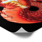 Bier Drink Dragon Poster (Hoek)