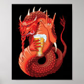 Bier Drink Dragon Poster (Voorkant)