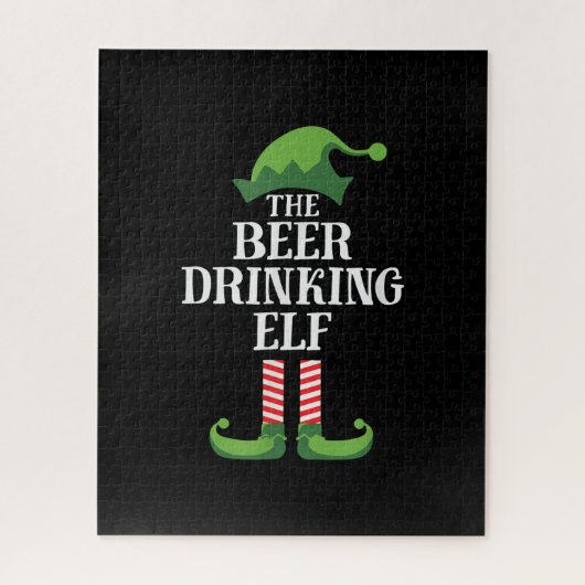 Bier Drink Elf Matching Family - kerstgroep Legpuzzel (Verticaal)
