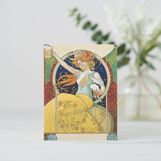 Bier  Drink en kunst Briefkaart (Staand voorkant)