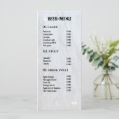 Bier Drink Flat Menu (Staand voorkant)
