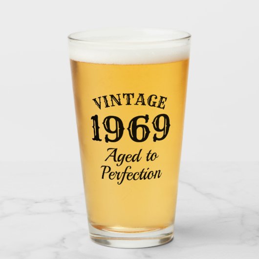 bier drink glazen cadeau voor 50e verjaardag (Voorkant gevuld)