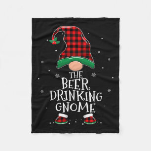 Bier Drink Gnome Xmas familie die Kerstmis aanpast Fleece Deken