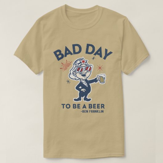 Bier Drink grappig en een slechte dag om een bier T-shirt (Design voorkant)